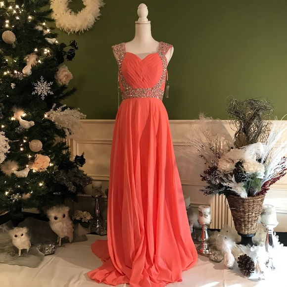 Dresses & Skirts - Coral Pink Formal evening prom gown Pink